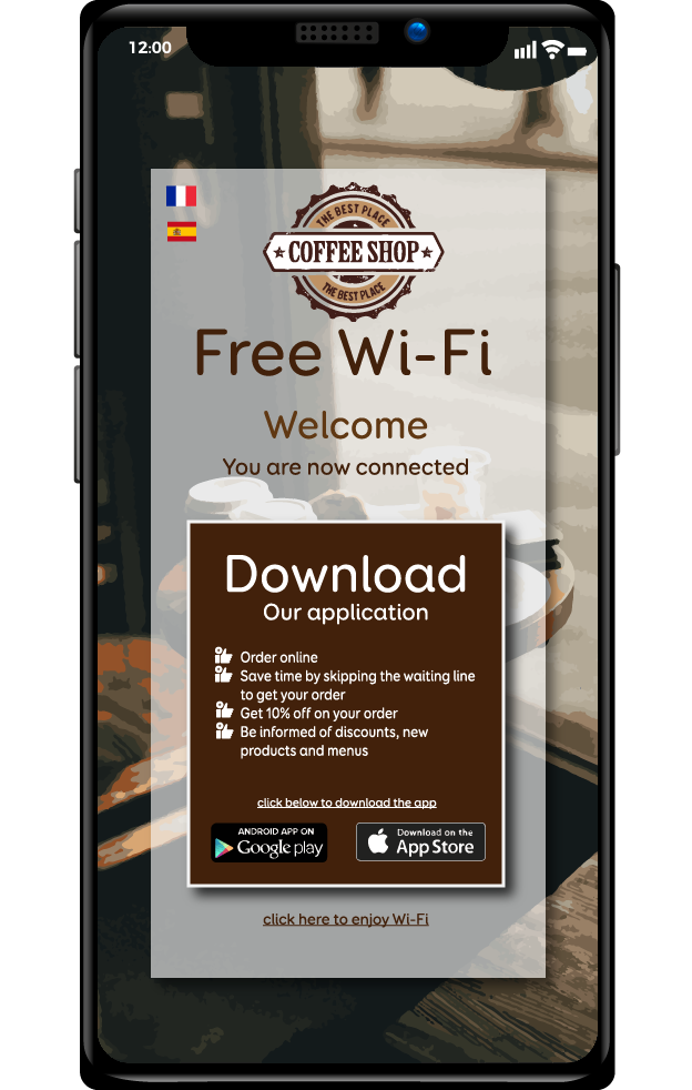 captive portal - download app - wifi customer experience